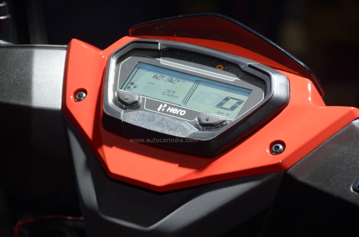 Fully digital dash with Bluetooth connectivity on the Hero Xoom.